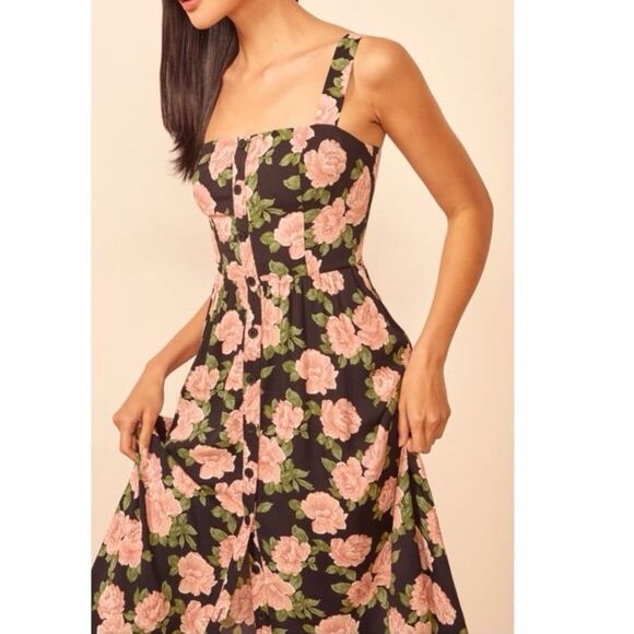 Reformation Saltillo Dress in Rosalia Size 0 - Picture 2 of 11